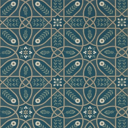 Afbeeldingen van Brophy Trellis Deep Teal - 216699
