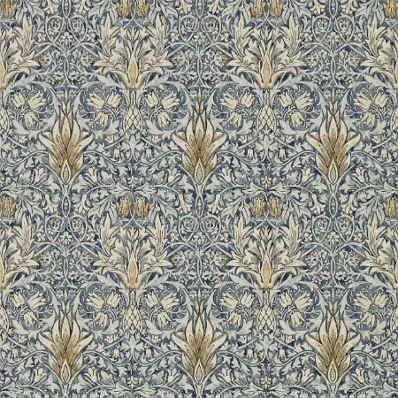 Snakeshead Indigo/Cumin - 216428 wallpaper William Morris