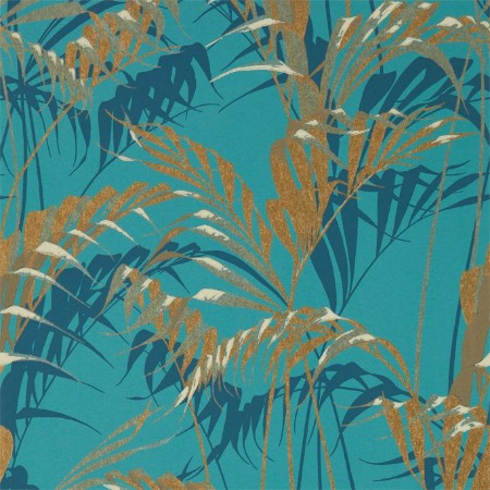 Image de Palm House Teal/Gold - 216640