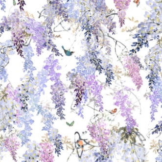 Picture of Wisteria Falls Panel A Lilac - 216296