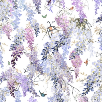 Image de Wisteria Falls Panel B Lilac - 216297