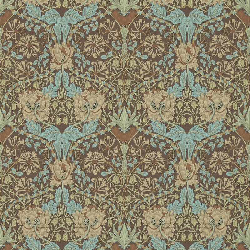 Image de Honeysuckle & Tulip Taupe/Aqua - DM3W214702