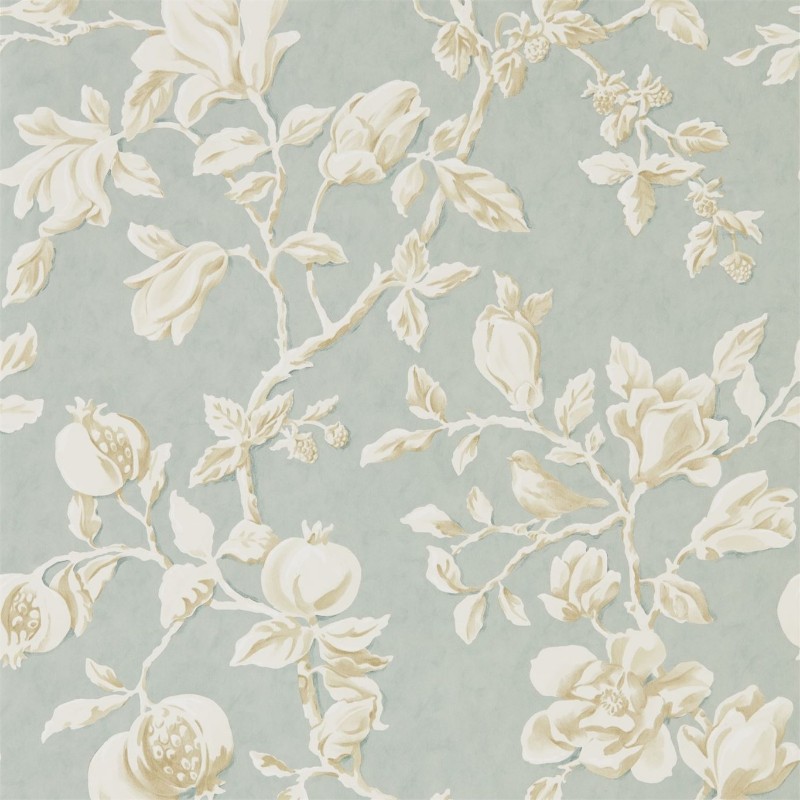 Picture of Magnolia & Pomegranate Grey Blue/Parchment - DWOW215724