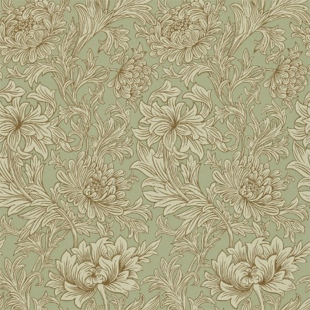Bild von Chrysanthemum Toile Eggshell/Gold - DMOWCH104