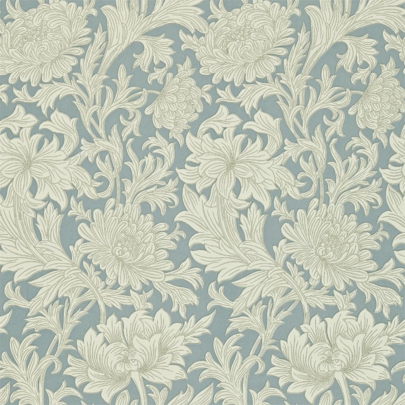 Image de Chrysanthemum Toile China Blue/Cream - DMOWCH101