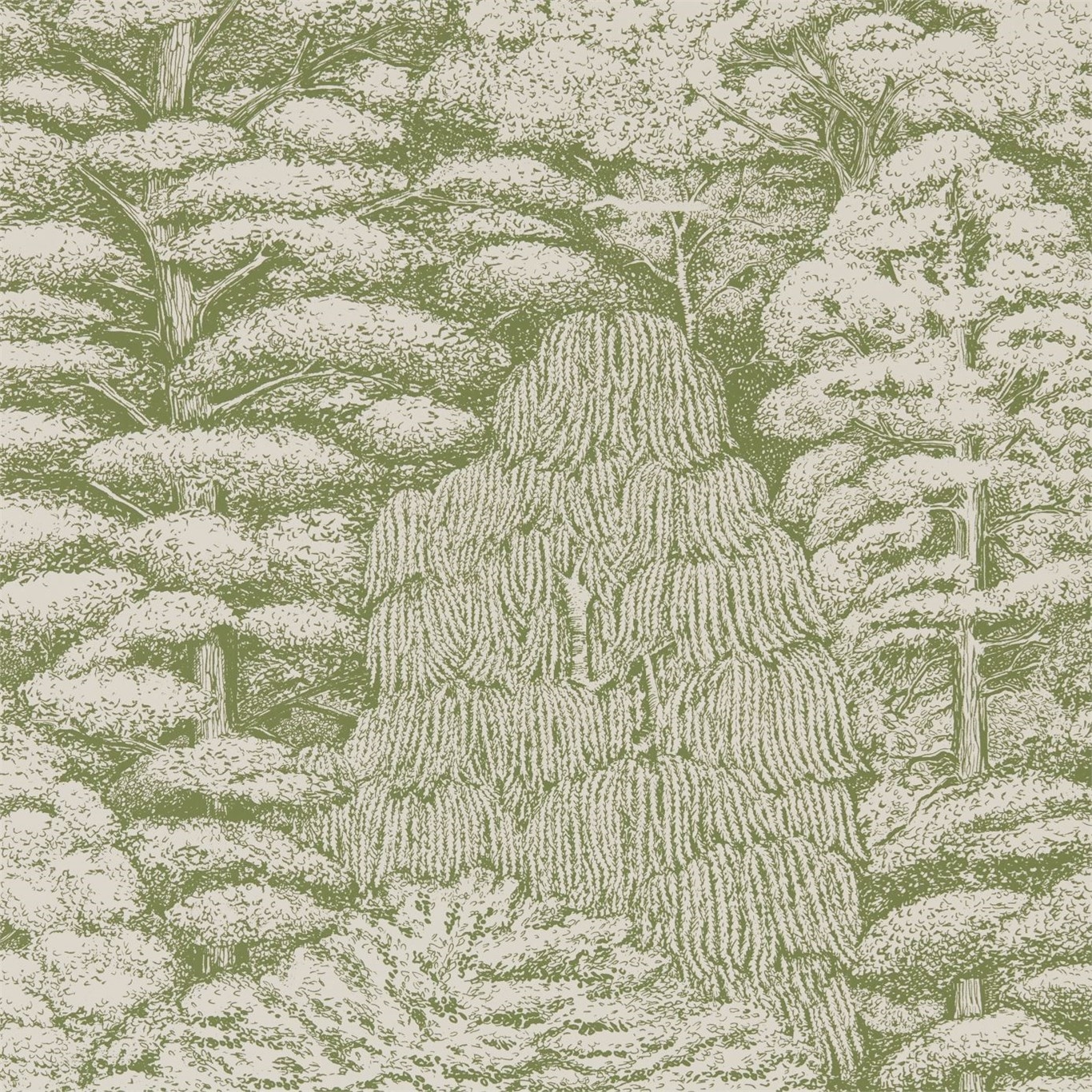 Image de Woodland Toile Cream/Green - DWOW215720