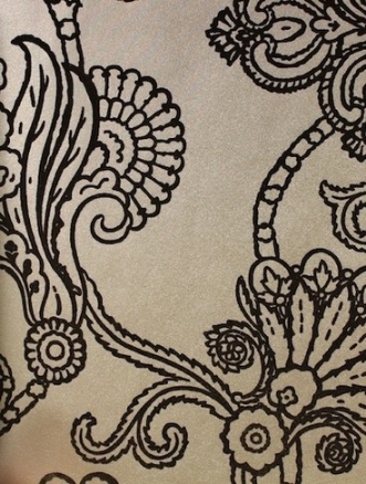 Picture of Marquise Damask Flock Silver/Black - FG057-J76