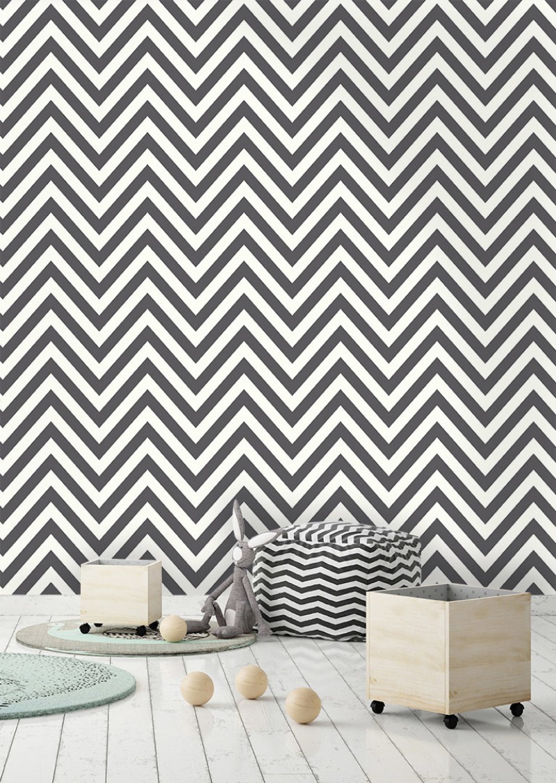 Picture of Chevron Black White - 12574