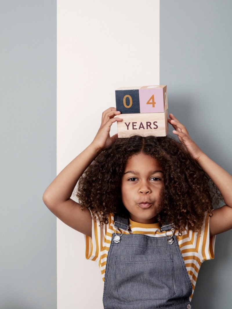 Bild på Thick Lines Wallpaper-DustyBlue/OffWhite - 185