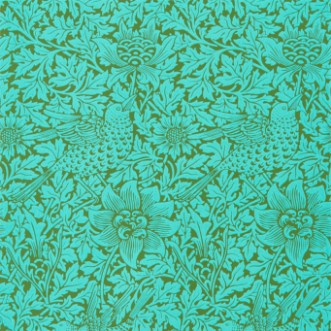 Image de Bird & Anemone Olive/Turquoise - 216958