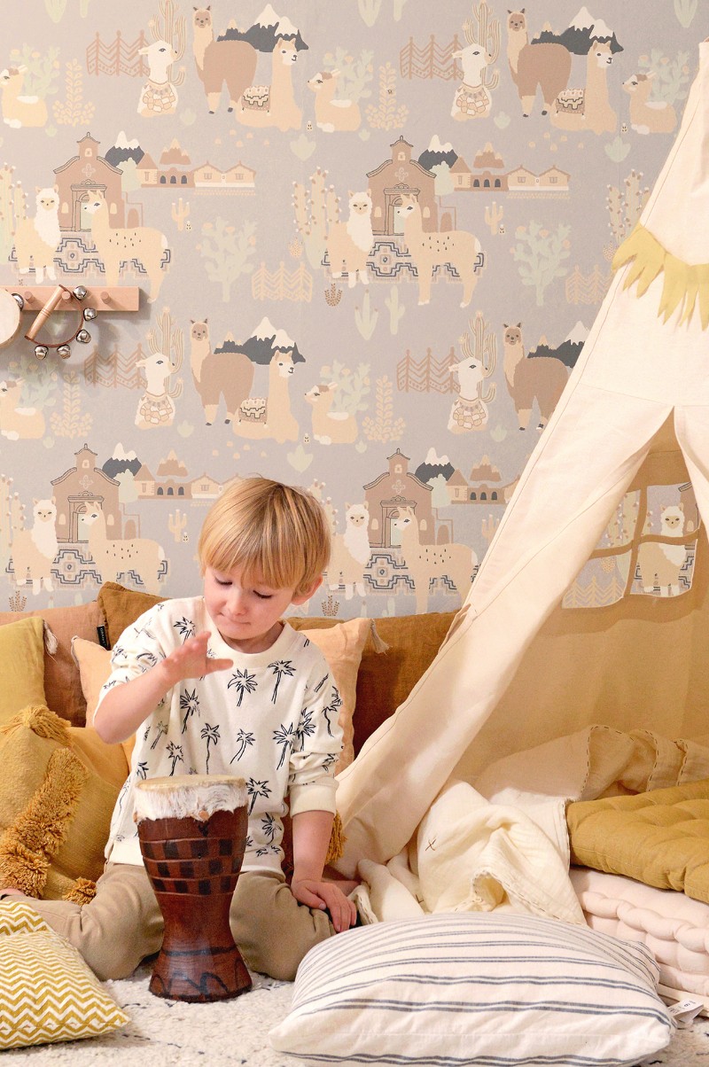 Afbeeldingen van LAMA VILLAGE SOFT GREY - 143-01