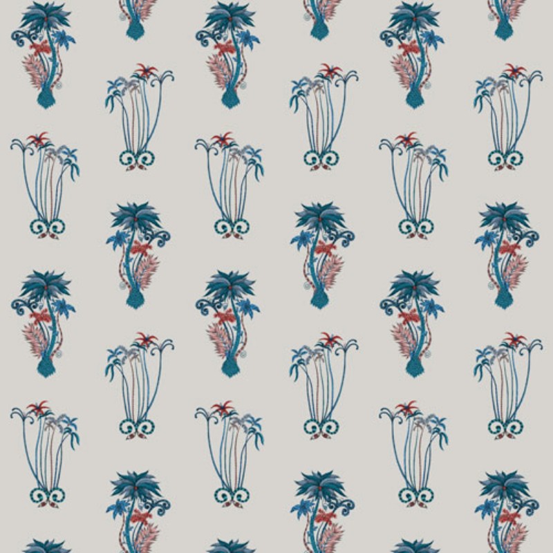 Picture of Jungle Palms Blue - W010101