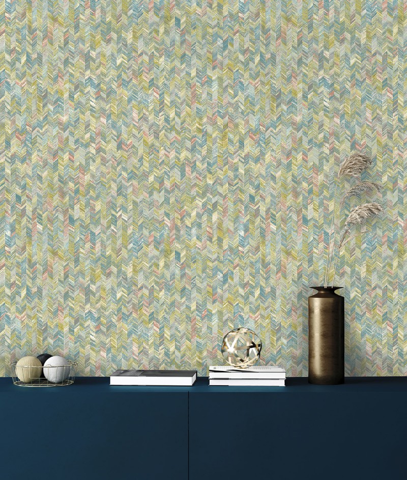 Afbeeldingen van Saram Texture Coral/Blue - 91292
