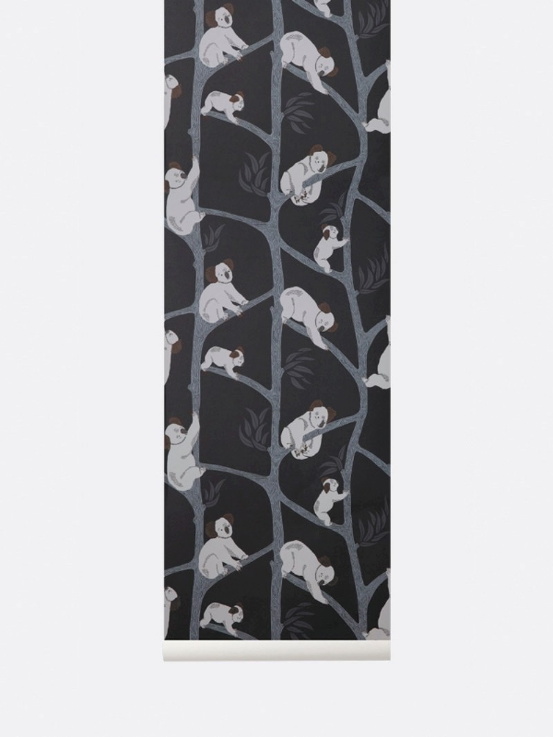 Picture of Koala Wallpaper - Dark Green - 100238-408-OUTLET