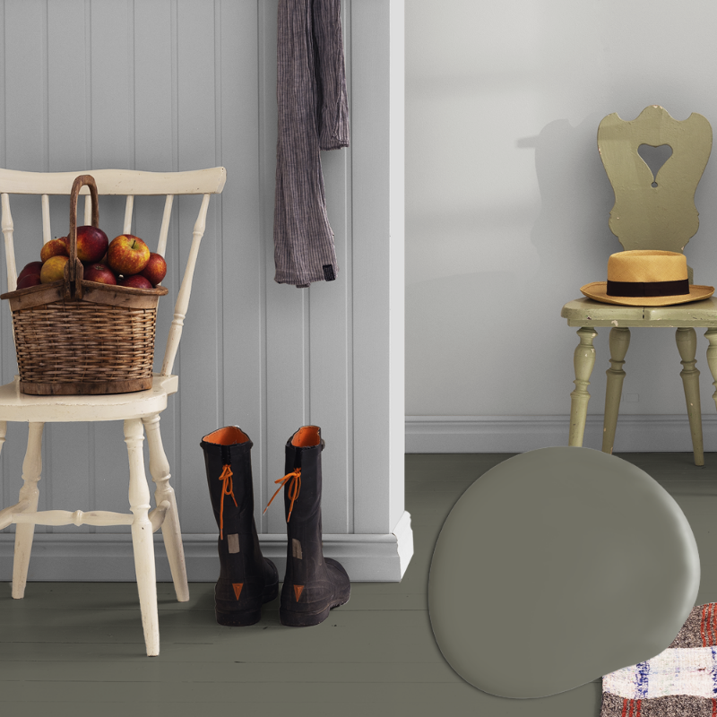 Afbeeldingen van Vloer verf - Kleur W102 Granbarr