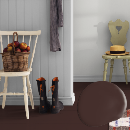 Image de Golvfärg - Kulör W123 Brända plommon