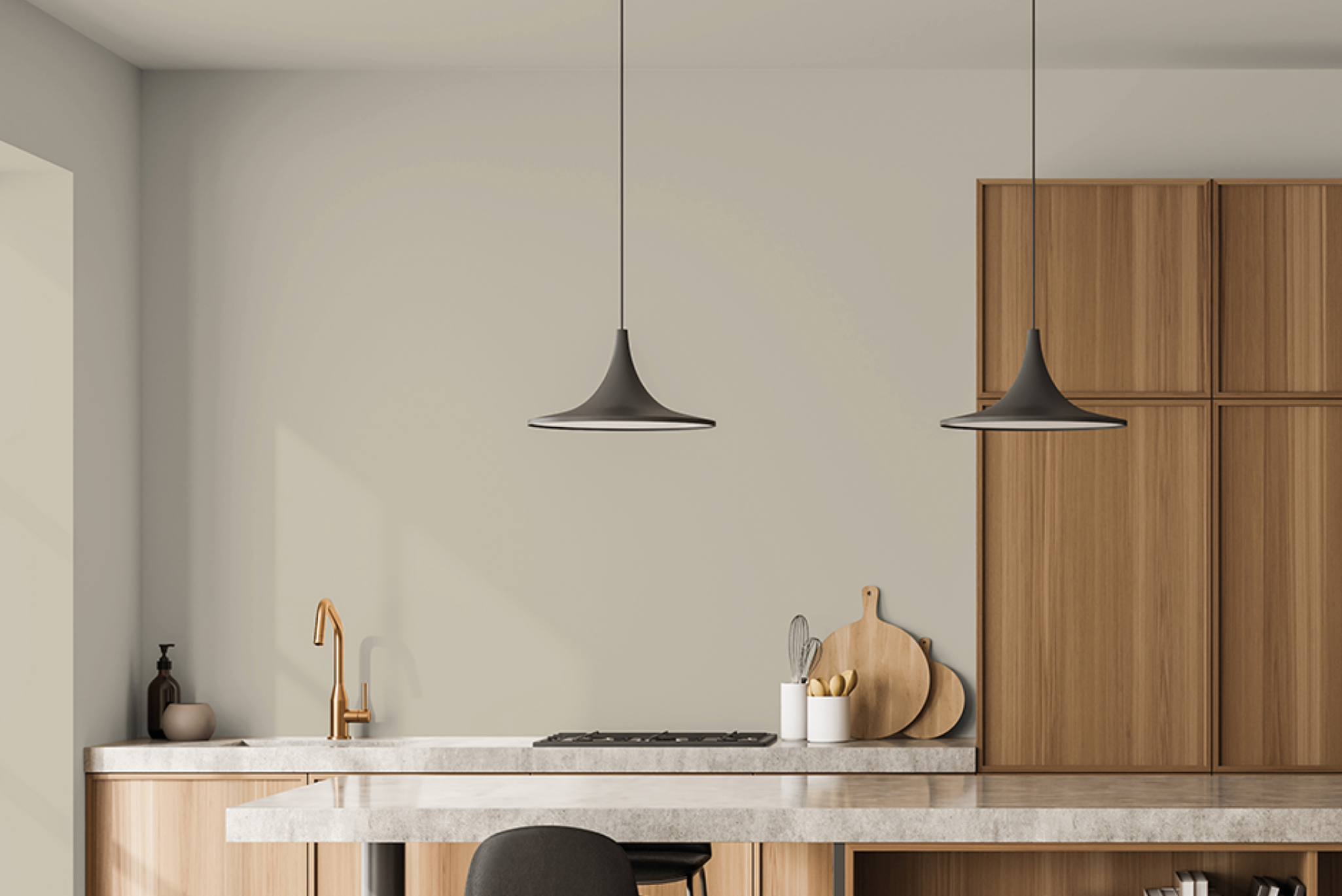 Måla väggar och tak i samma färg.