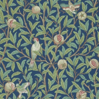 Picture of Bird & Pomegranate Blue/Sage - 212540