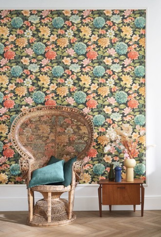 Afbeeldingen van Dahlia Bouquet Fond Noir - 87669568