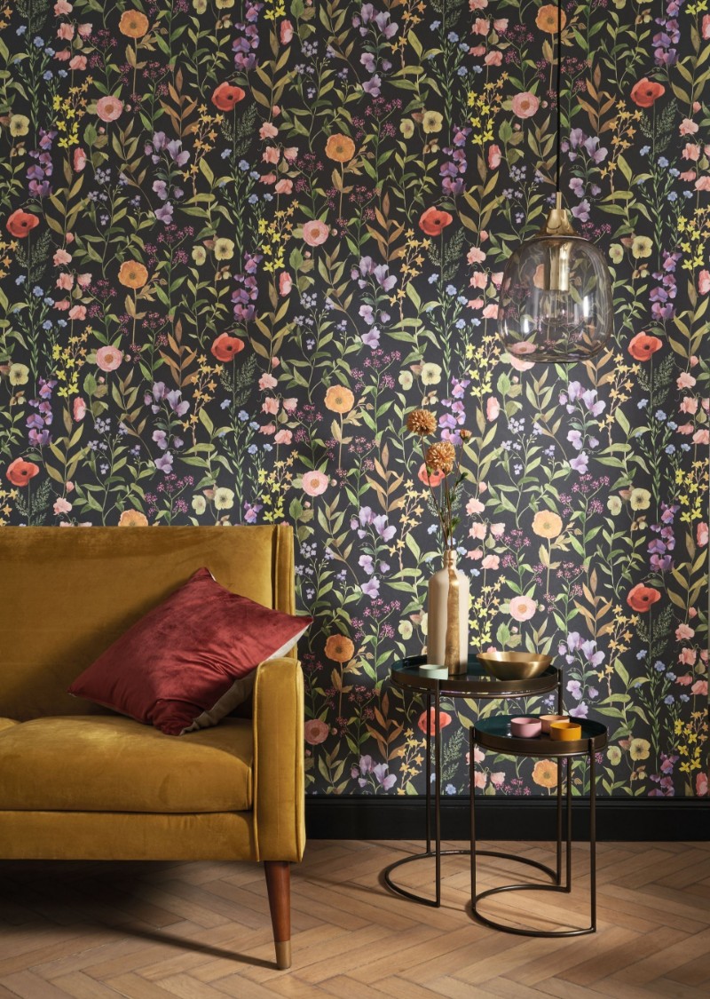 Picture of Fleurs Des Champs Noir Fusain - 87659456