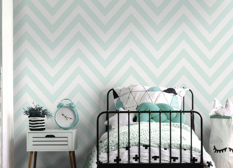 Afbeeldingen van Chevron Soft Teal - 12570