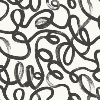 Afbeeldingen van Squiggle Black White - 13360