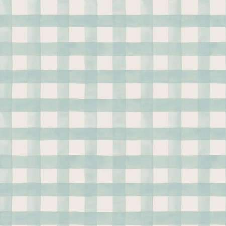 Picture of Watercolour Gingham Soft Teal - 13293