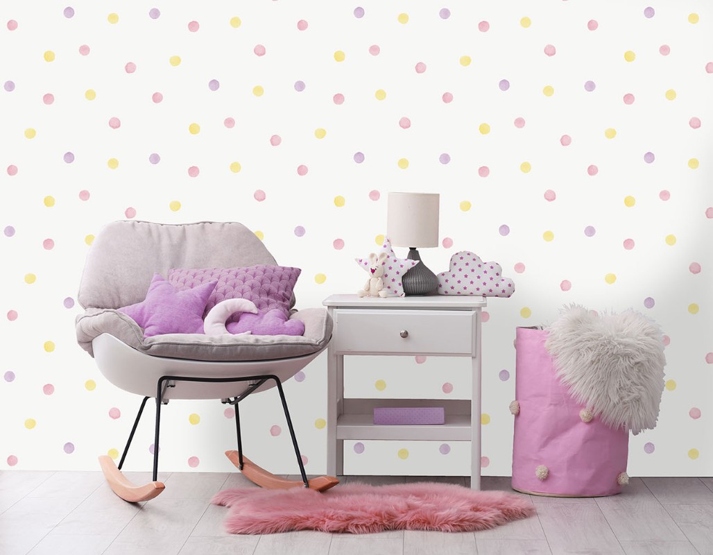 Bild på Watercolour Polka Dots - 91000