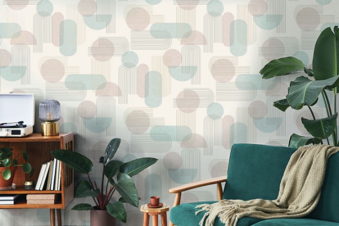 Picture of Arch Geo Duckegg/Pink - 13090