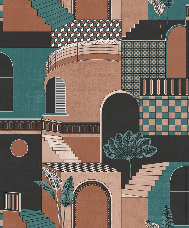 Image de Medina Orange/Teal - 13101