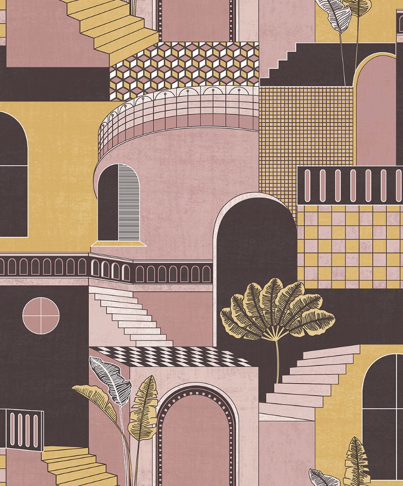 Picture of Medina Pink/Yellow - 13102