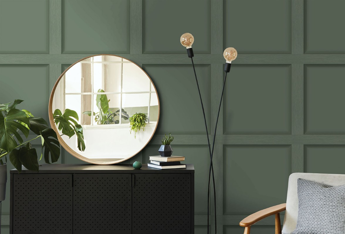 Afbeeldingen van Modern Wood Panel Green - 12982