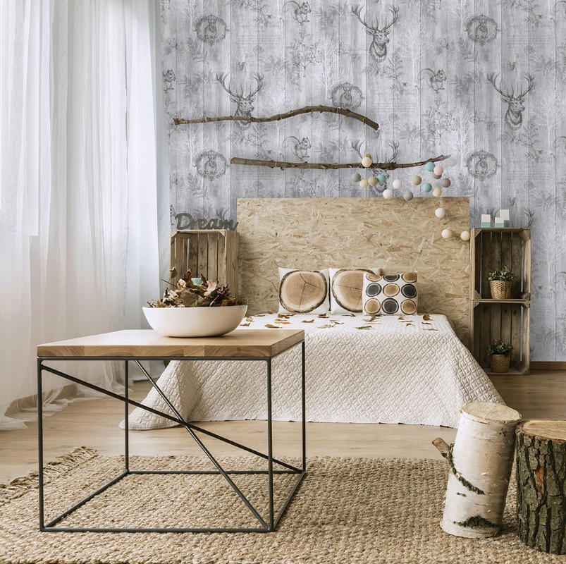 Picture of Stag Wood Panel Grey - 90090