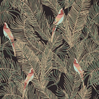 Bild på Dream Garden Enchantment Vert Sapin Irise Fond Noir - DGN102257280