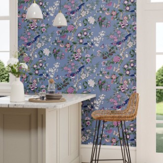 Afbeeldingen van Chinoiserie Hall Blueberry/Purple - DWAW217111
