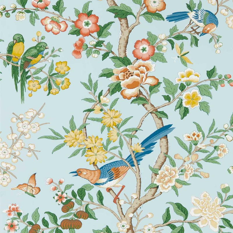 Afbeeldingen van Chinoiserie Hall Dawn Blue/Persimmon - DWAW217112