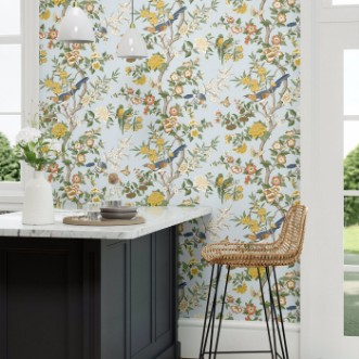 Afbeeldingen van Chinoiserie Hall Dawn Blue/Persimmon - DWAW217112