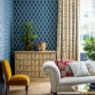 Picture of Empire Trellis Indigo/Linen - DART216338