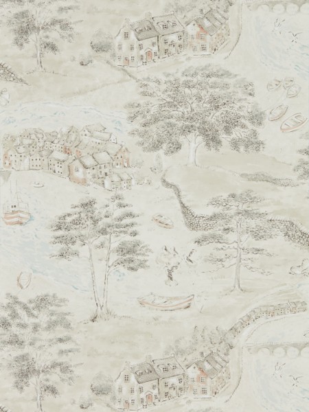 Picture of Sea Houses Charcoal/Linen - DEBB216489