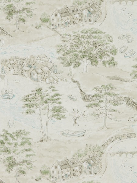 Picture of Sea Houses Green/Sand - DEBB216490