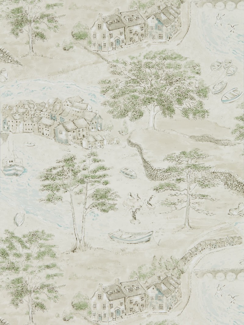 Picture of Sea Houses Green/Sand - DEBB216490