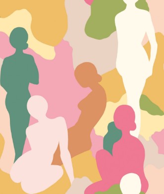 Picture of Silhouette Emerald & Peach - ABS50111W