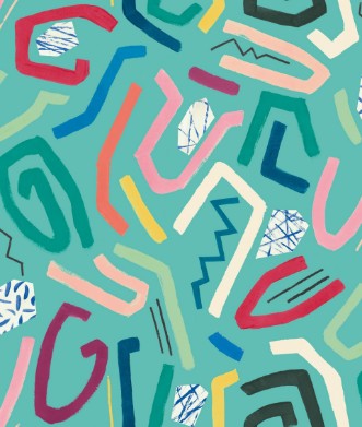 Picture of Squiggle Aquamarine  - ABS50127W