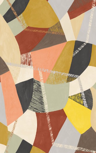 Picture of Abstract Geo Cinnamon  - GRA50102W