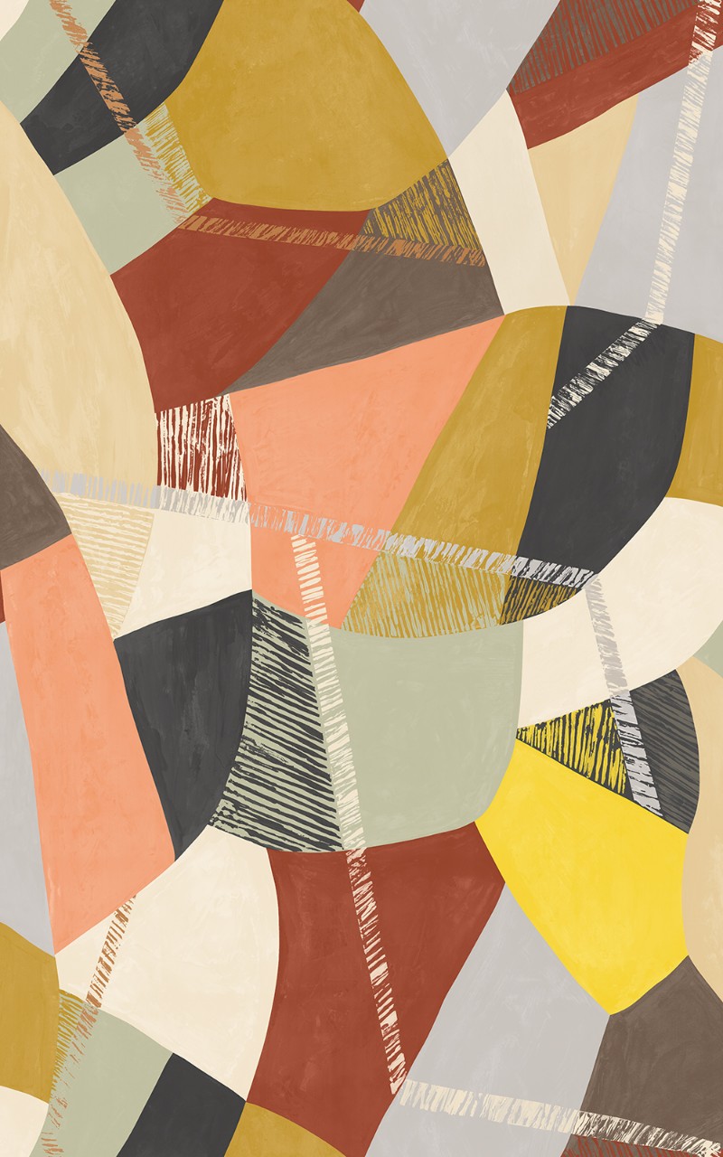 Picture of Abstract Geo Cinnamon  - GRA50102W