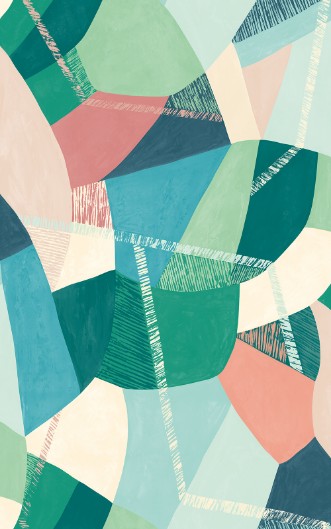 Picture of Abstract Geo Flamingo - GRA50107W