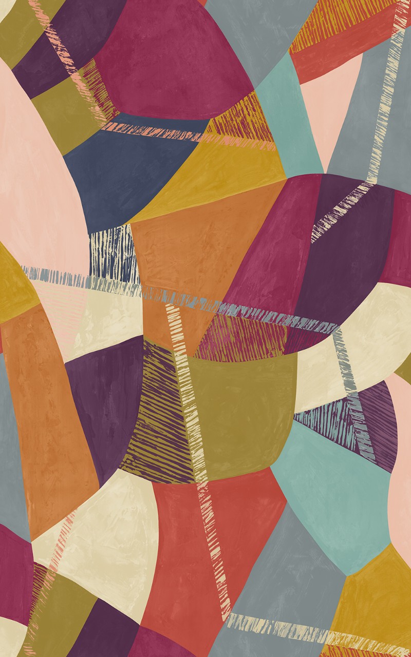 Bild på Abstract Geo Grape & Olive - GRA50103W