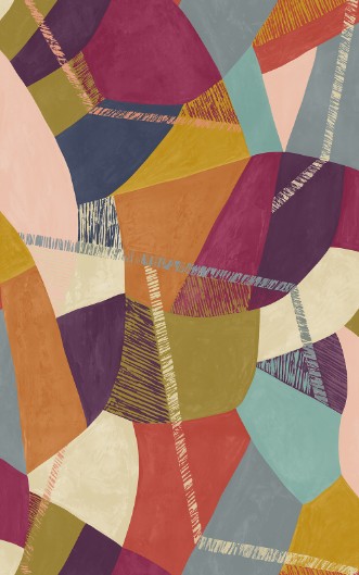 Picture of Abstract Geo Grape & Olive - GRA50103W