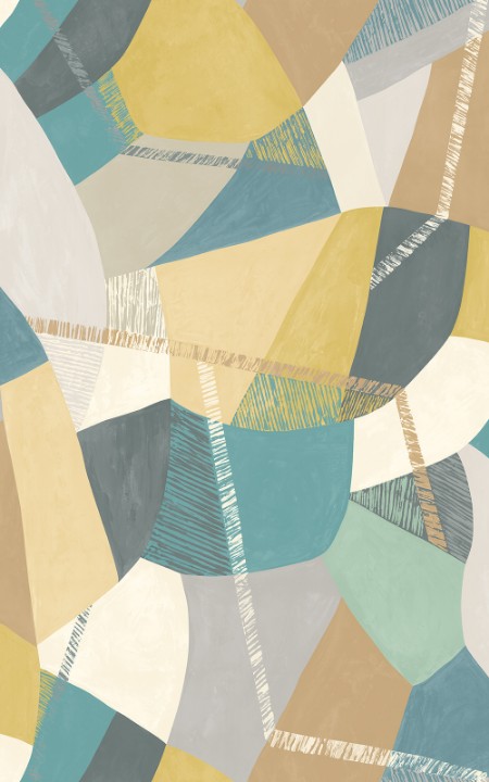 Picture of Abstract Geo Smoke & Latte - GRA50106W