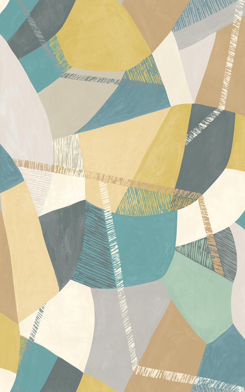 Bild på Abstract Geo Smoke & Latte - GRA50106W